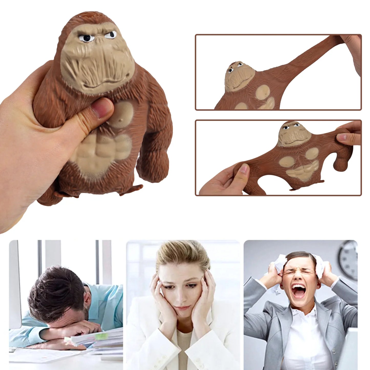 Squeeze Gorilla Toy Antistress Orangutan Fidget Toy Squishys Elastic Monkey Funny